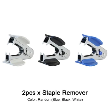 

2pcs Non Slip Staple Remover Random Color Steel Jaw Business School Office Home Extractor Mini Portable Binding Tool Stationery