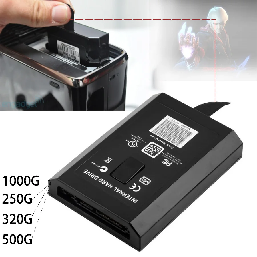  Disco duro para controlador duro interno Hdd Xbox 360 Delgado/Xbox 360E consola/XBOX360 S 250 GB/32