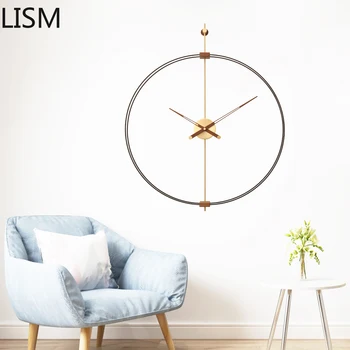 

Large Minimalist Wall Clock Modern Metal 3d Gold Wall Clocks Creative Living Room Luxury Wall Stickers Reloj De Pared Home Decor