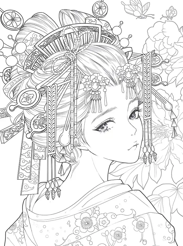 大人の塗り絵プリンセスドレスアップアニメラインアート手描きの線画塗り絵 Anti Stress Coloring Book Books For Adultscoloring Books For Adults Aliexpress