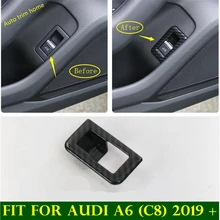 

Accessories Car-styling Rear Trunk Door Control Button Switch Frame Cover Trim For Audi A6 C8 2019 2020 2021 ABS Carbon Fiber
