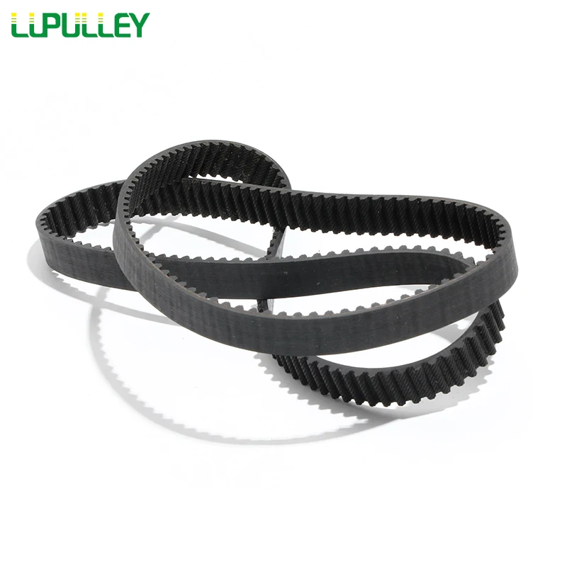 

LUPULLEY S5M Timing Belt Closed Loop Black Rubber Toothed Belt 5mm Pitch Width 15/20/25mm Length 1420/1475/1500/1530/1550/1585mm