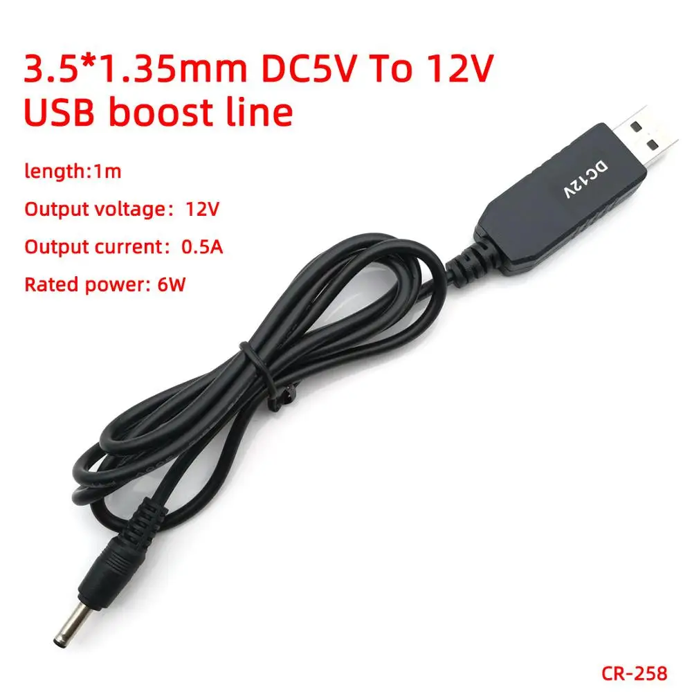 3.5-1.35mm Повышающий мощность USB линия DC 5 В к DC 9 В/12 В Повышающий Модуль USB конвертер Кабель-адаптер 3,5*1,35 мм 4,0*1,7 мм 5,5*2,1 мм разъем - Цвет: 3.5-1.35mm