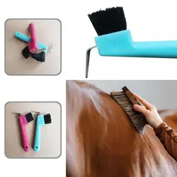 Plastic Helpful Horse Hoof Brush Supplies Easy to Hold Horse Hoof Tool Anti-break for Indoor