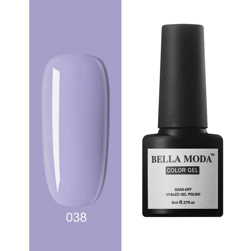 BM-SB-038 BELLA MODA 8 мл замачиваемый УФ-гель для ногтей Дизайн ногтей гель для украшения лака Гель-лак - Цвет: BM-SB-038
