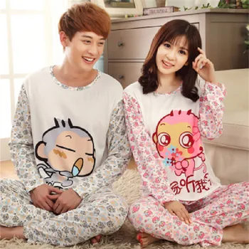 

Couples Women Men Summer Spring Cartoon Print Short Sleeve Pullover Pants Pajamas Set Sleepwear Casual Lounge Wear New 3XL