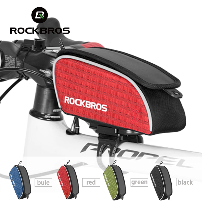 Best ROCKBROS Cycling Bicycle Bag Rainproof Nylon Front Bike bag With Big Capacity Mountain Road Bicycle Bike Accessories