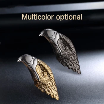 

Creative Torch Lighter Personality Inflatable Lighter Open Flame Gas Lighter Eagle Head Metal Cigar Lighter EA