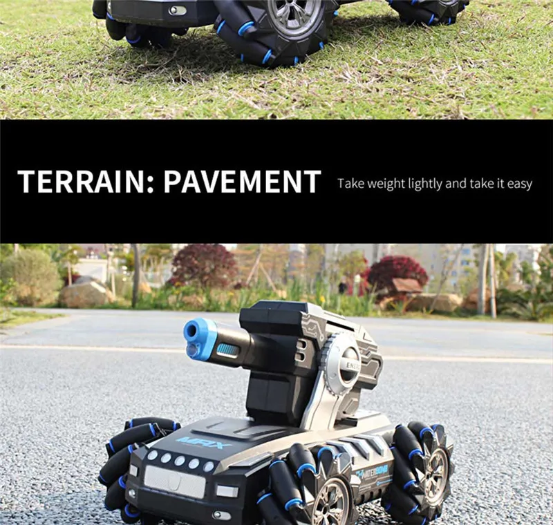 New Water Bomb Tank Car 2.4G Drift Launch Water Bomb Vehicle Gesture Watch Control Car 360 Degree Rotation Rc Stunt Car Toy