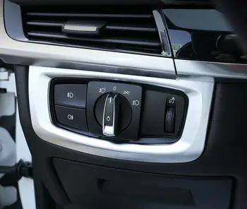 

Matt Chrome Headlight switch Frame cover trim For BMW For BMW X5 F15 2014-2018