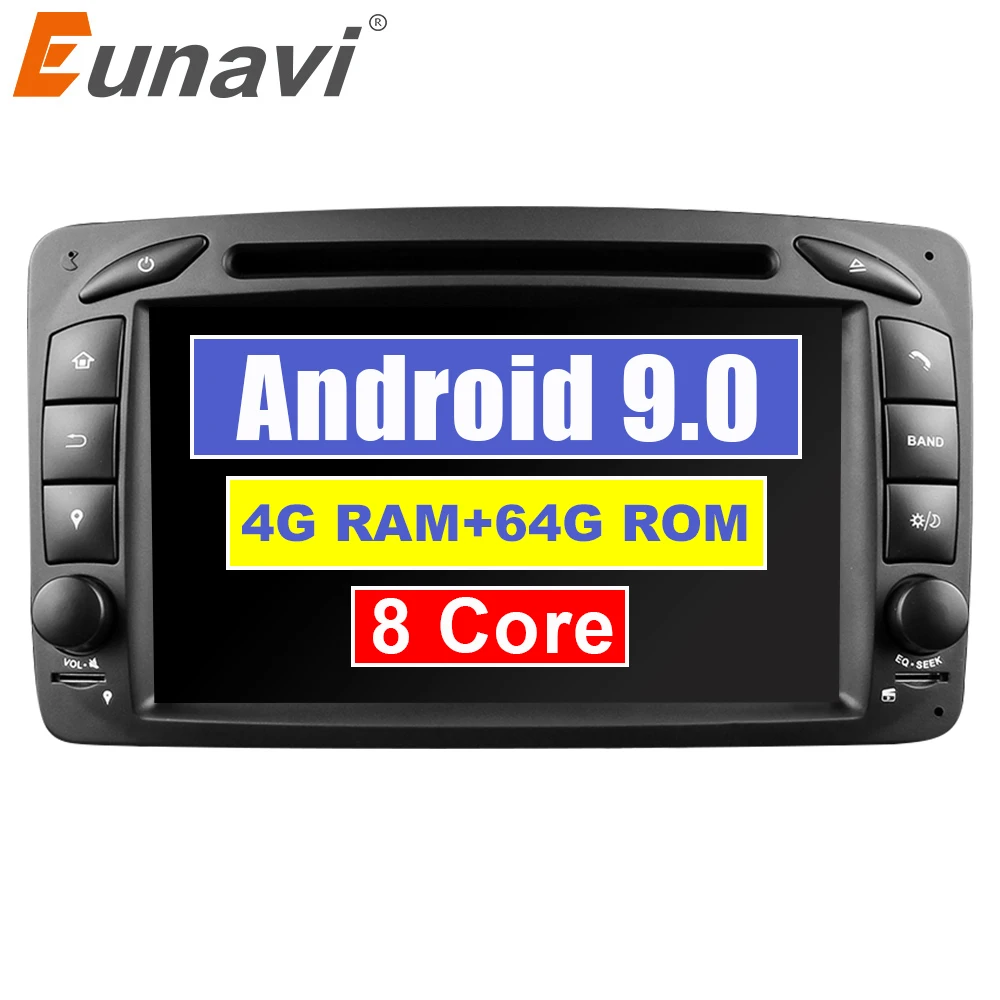 Автомагнитола Eunavi 2 din Android 9 для Benz C Class W203 W209 G W463 A W168 Vito auto stereo gps|radio gps|2 din7&quot |