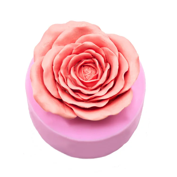 Новая 3D Цветочная форма для мыла большого размера помадка в форме розы торт Силиконовая форма DIY шоколадная выпечка торта ко дню рождения форма для украшения торта инструмент