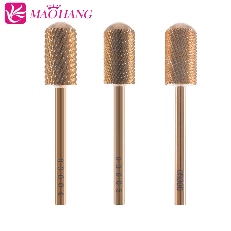 

1PCS Medium toothing carbide nail file drill bit Large Barrel Smooth Top Bit nail art salon tools electric drill