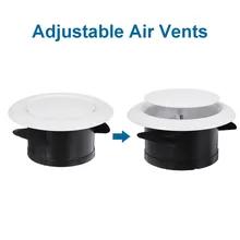 

1PC ABS 125/150mm Air Ventilation Cover Round Ducting Wall Hole Abs Air Vent Grille Air Outlet For Cooling Accessories