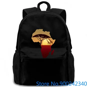 

Africa Giraffe Map Dad South Animals Big Five Safari Print Mens Hot women men backpack laptop travel school adult