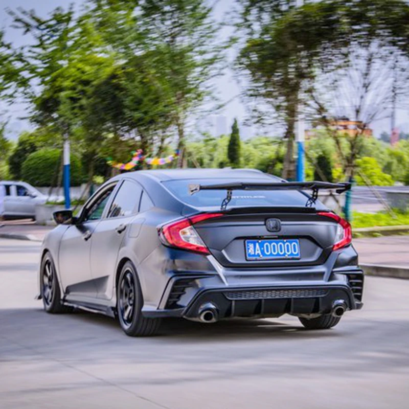 Углеродное волокно заднее крыло багажника спойлер для Honda Civic MAD GT