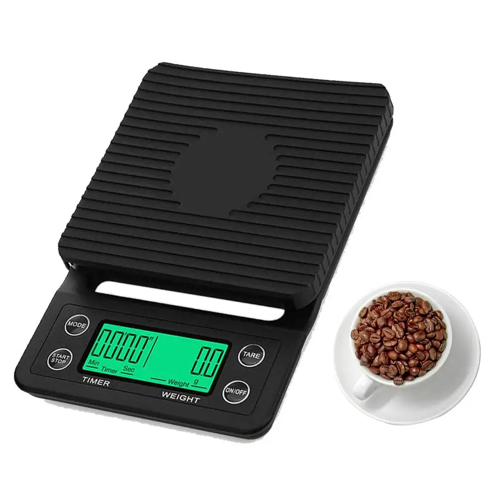 3 5kg 0.1g Digital Electronic Timing Coffee Scale LCD screen High Precision Food Jwely Weighing Tool for restaurant hotel bakery