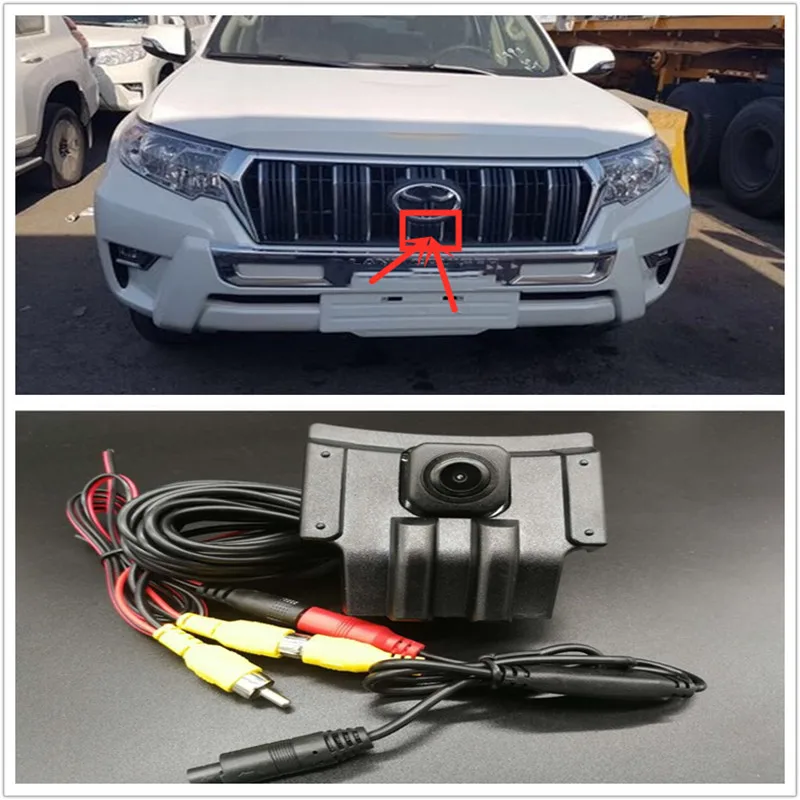 

Front GRILL logo parking camera front view camera wide angle and Night vision waterproof for Prado 2018 2019