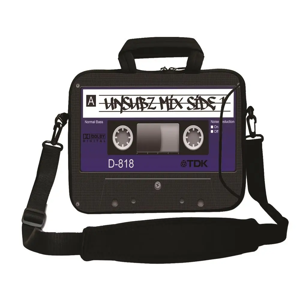 

3D Funny Shoulder Laptop Bag 14" Unisex Notebook Slim Waterproof Briefcase For Business DIY Custom 14.1" 14.4" PC Messenger Bags