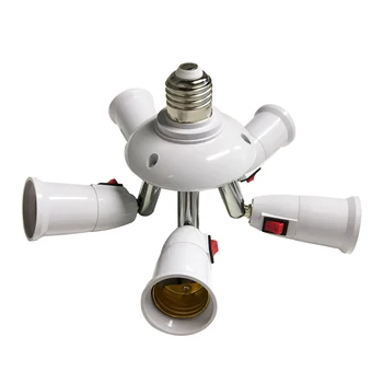 

E27 Splitter 3/4/5 Heads Lamp Base Adjustable LED Light Bulb Holder Adapter Converter Socket High Quality Lamp Bulb Holder