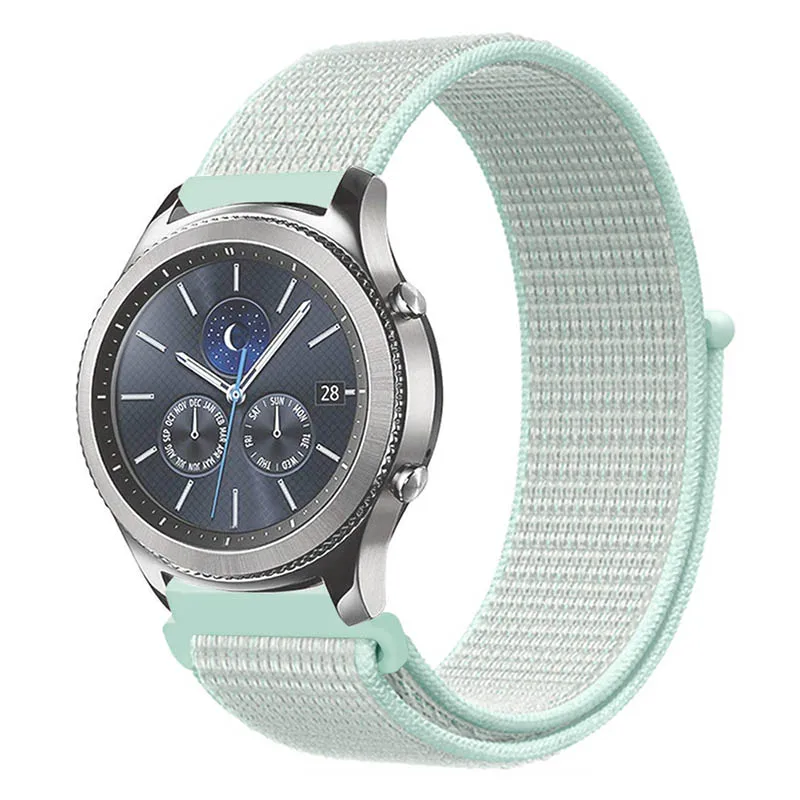 Teal Tint Ремешок для часов 22 мм 20 мм для samsung galaxy watch gear s3 Frontier ремешок 46 мм 42 gear sport loop amazfit gtr 47 huawei watch gt - Цвет ремешка: Teal Tint