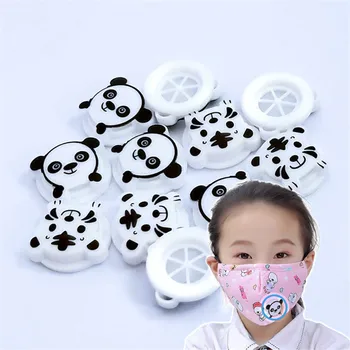 

100pcs / pack Children's panda tiger breathing valves plastic silicone one-way exhaust valves breathing valves mask cover