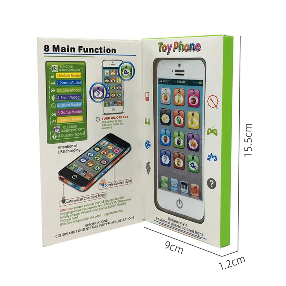 Kids Educational Toys Phone with LED Baby Kids Early Educational Phone English Learning Mobile Phone Toy for Christmas Gifts Kids Educational Toys Phone with LED Baby Kids Early Educational Phone English Learning Mobile Phone Toy for Christmas Gifts