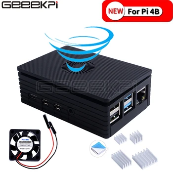 

GeeekPi ABS Black / White Flip Case Enclosure Shell Cover for Raspberry Pi 4 with Cooling Fan Heat sinks for Raspberry Pi 4B