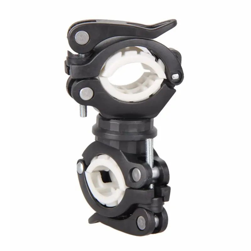 

360 Degree Rotating Cycling Bike Light Double Holder LED Front Flashlight Lamp Pump Handlebar Mount Holder Bicycle Accessorie bl