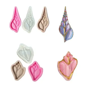 

Conch Shell Chocolate Candy Resin Pendant Silicone Molds Seashell Fondant Mini Soap Crayon Resin Mould Art Craft Tools