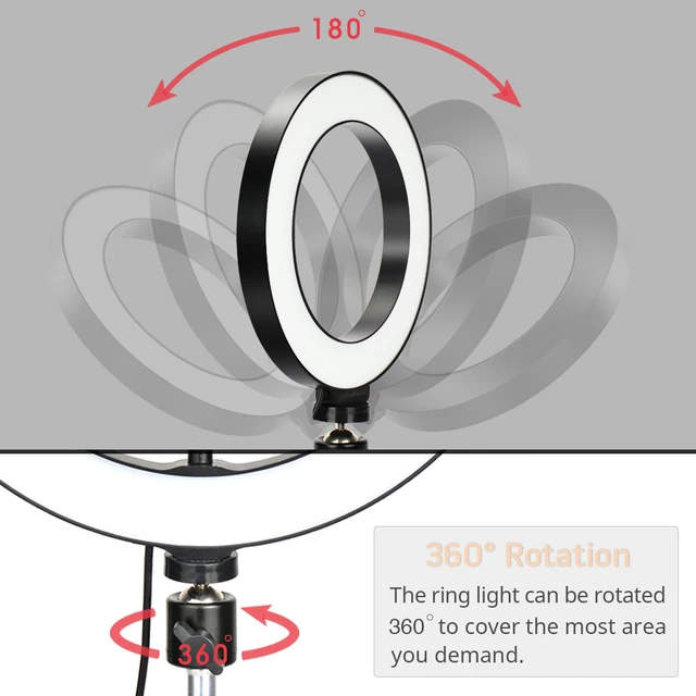 LED Ring Light Photography Lighting Selfie Lamp USB Dimmable With Tripod For Youtube Photo Studio Makeup LED Ring Light Photography Lighting Selfie Lamp USB Dimmable With Tripod For Youtube Photo Studio Makeup Video Live