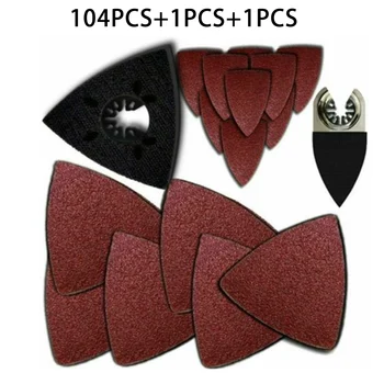 

106 Piece Oscillating Tool Sanding Kit Multi Tool Compatible 60/120/180/240 Grit High Quality Durable Practical Accessories