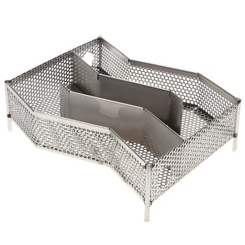 

1Pc BBQ Barbecue Mesh Basket Stainless Steel Smoke Box S Shape Cold Smoke Generator Outdoor BBQ Spice Box for Indoor Outdoor Cam