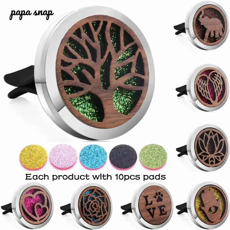 Новый деревянный автомобильный освежитель воздуха парфюмерный диффузор с