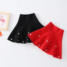 CYSINCOS осень стрейч вязать юбка для девочек детская юбка толстые Высокая Талия плиссированная юбка-пачка танцевальная юбка-пачка одежда принцессы