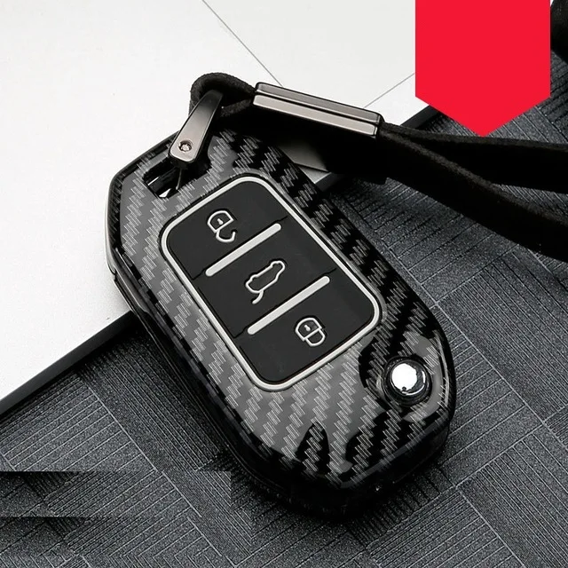 Cabon Fiber 3 кнопки все включено Чехол для автомобильного ключа чехол Peugeot 107 308sw 407 208 508