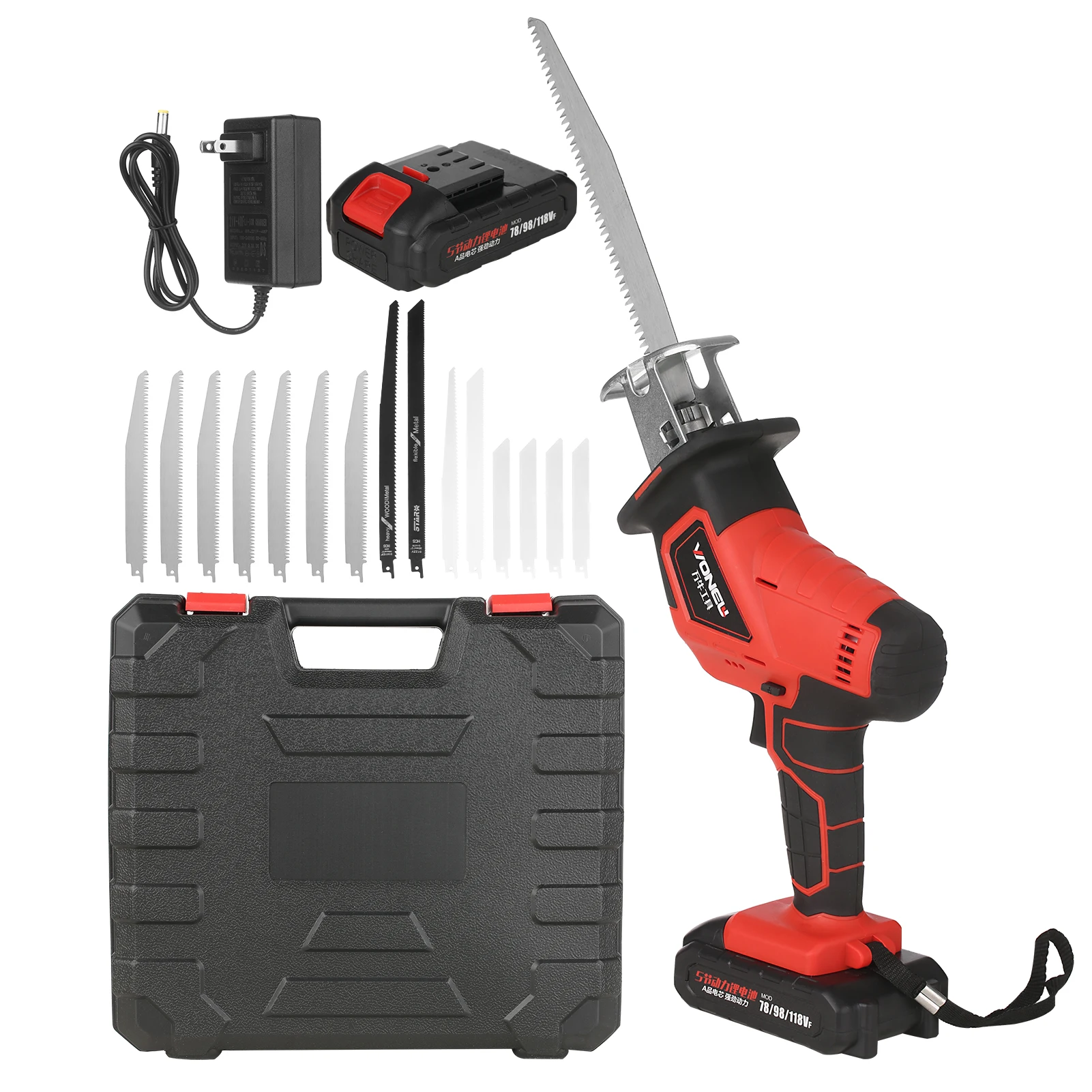 Compact Cordless Reciprocating Saw Electric 21V Versatile Reciprocating