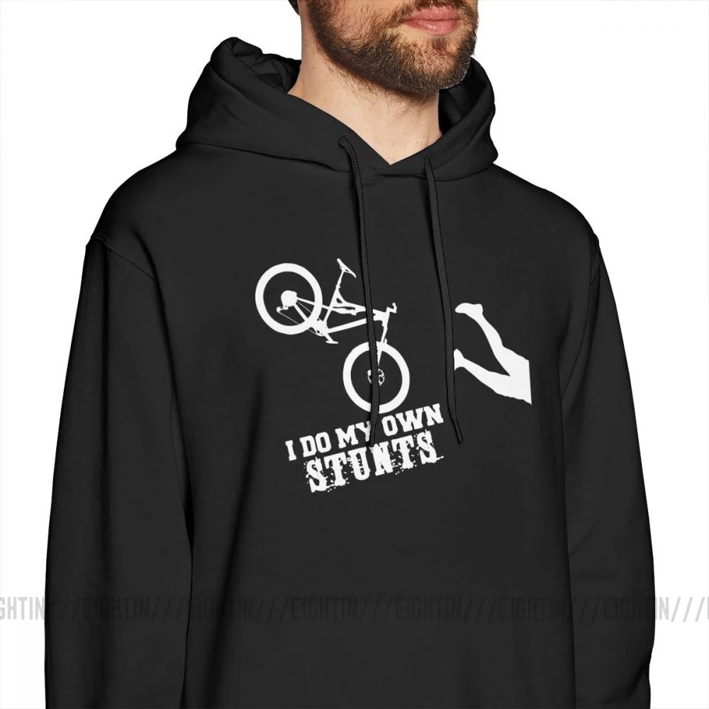 Новинка, мужские толстовки с капюшоном I Do My Own Stunts, забавный горный велосипед MTB, хлопок, толстовки с капюшоном, летнее худи, рубашка