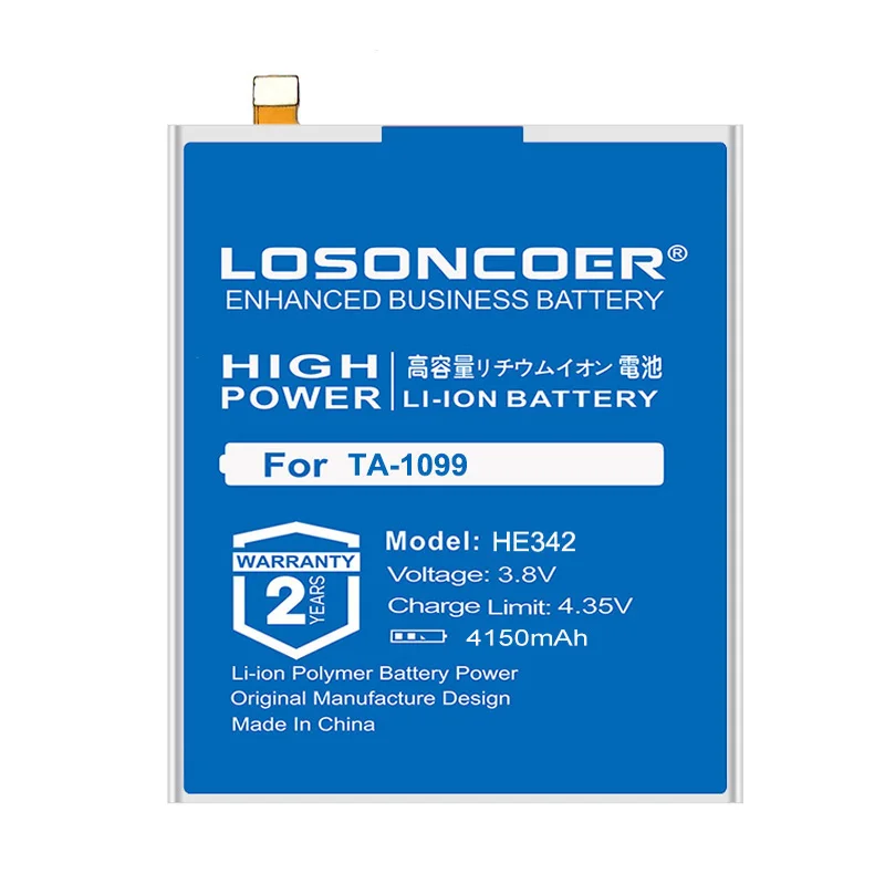 LOSONCOER 4150mAh HE 342 HE342 Аккумуляторы для телефонов Nokia X6 6,1 Plus TA-1099 X5 TA-1109 5,1 Plus сменная батарея