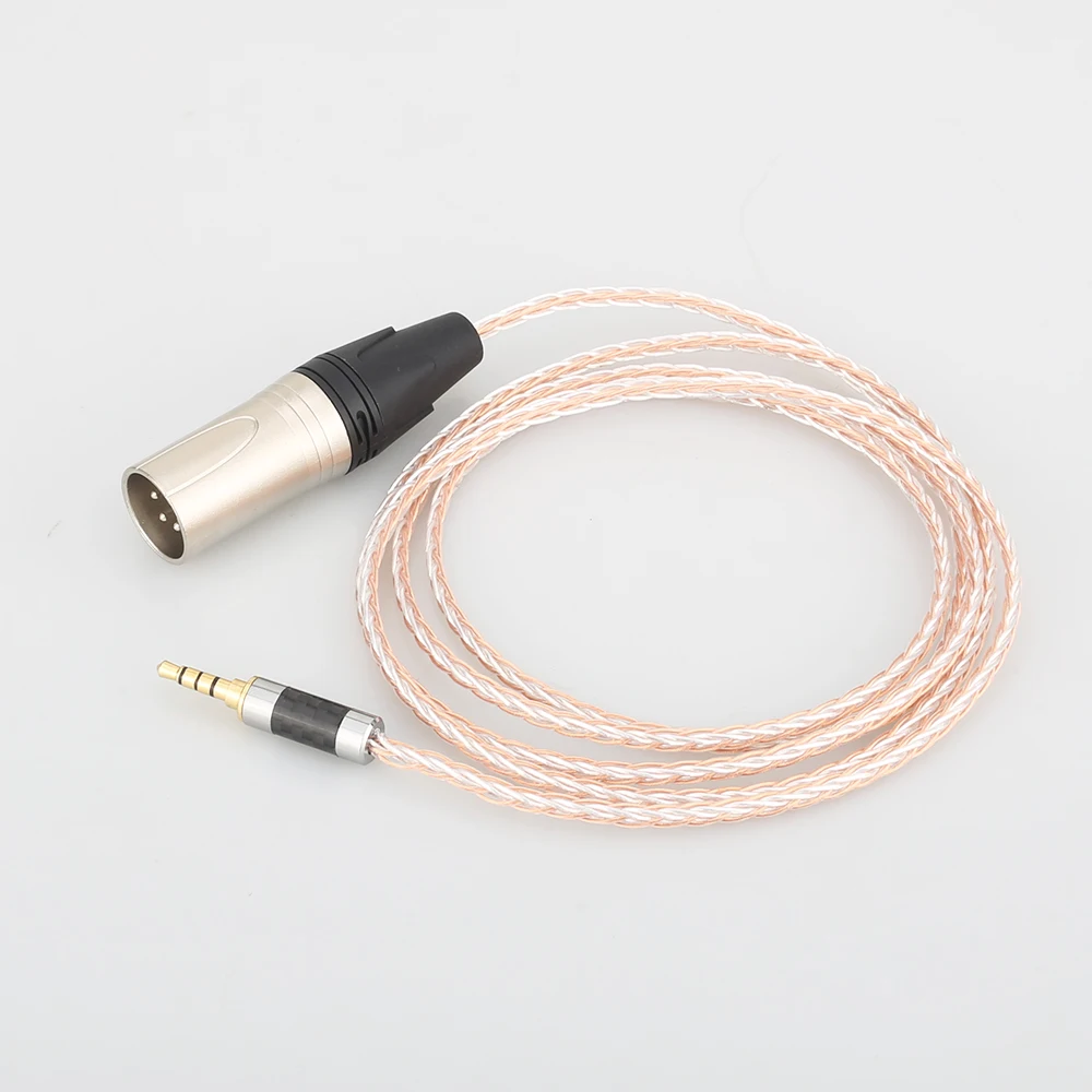 4pin XLR 2 5mm 4 4mm Balanced 7N OCC Silver Plated Upgrade Cable for T60RP T20RP T40RPmkII T50RP Headphone