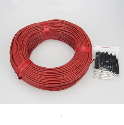 100 Meters 33 Ohm/m 3 mm Upgrade Silicone rubber Jacket Carbon Fiber Heating wire warm floor cable