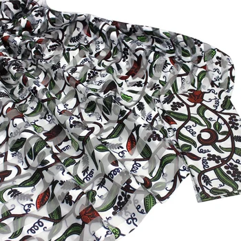 

2019 Lmitated Silk Fabric African Print 4 yards Organza fabric Match for Nigerian Ribbon tissu africain wedding dress WL-100