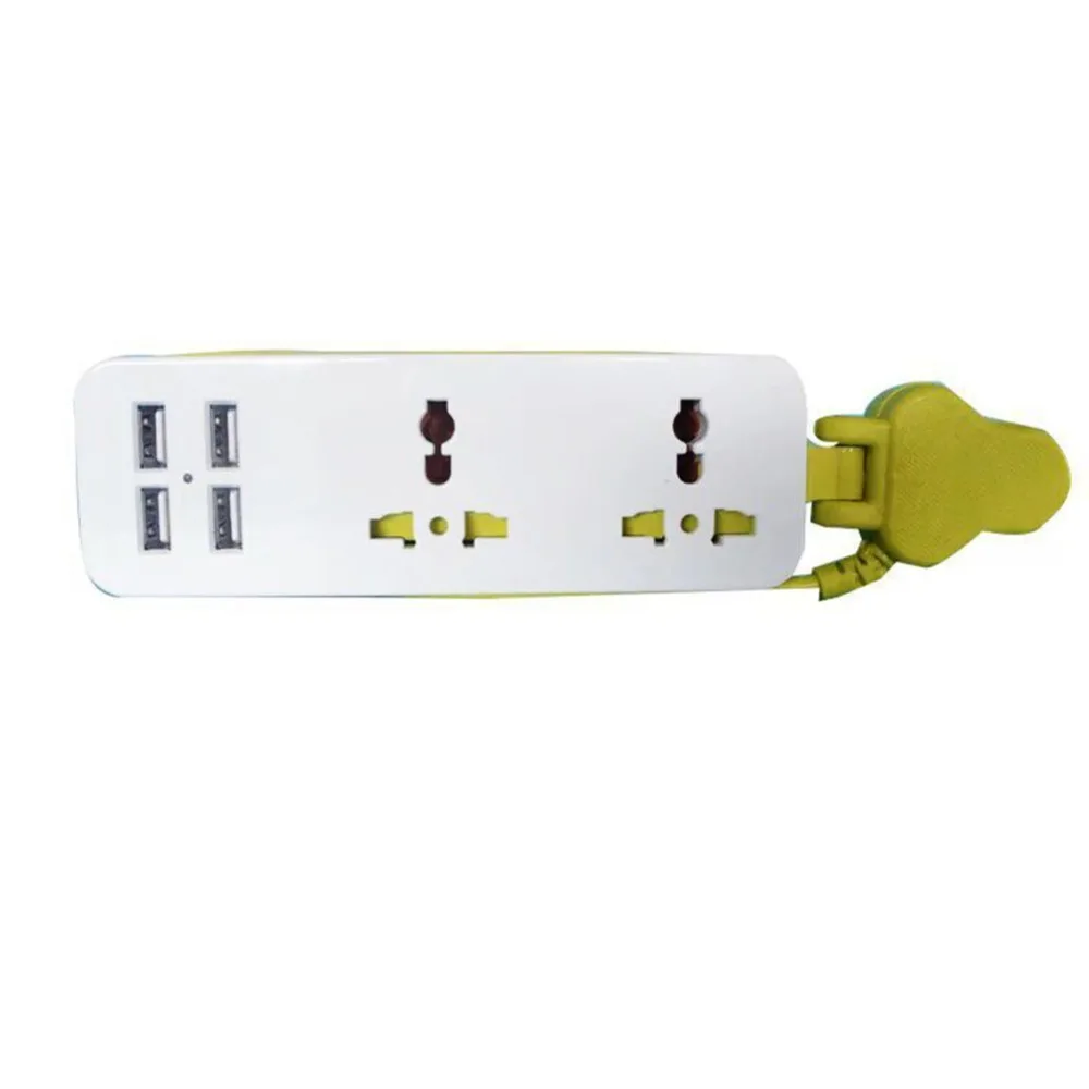 Многократное портативное зарядное устройство 1200 Вт, 1,5 м, 4 USB порта, розетка для зарядного устройства, штепсельная Вилка для ЕС, Великобритании, США, сетевой адаптер для смартфонов, планшетов