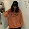 Hoodies Women Letters Medium-long Warm Harajuku Bf Womens Korean Style with Pockets Students Loose Casual New Arrivals Stylish ► Photo 3/6