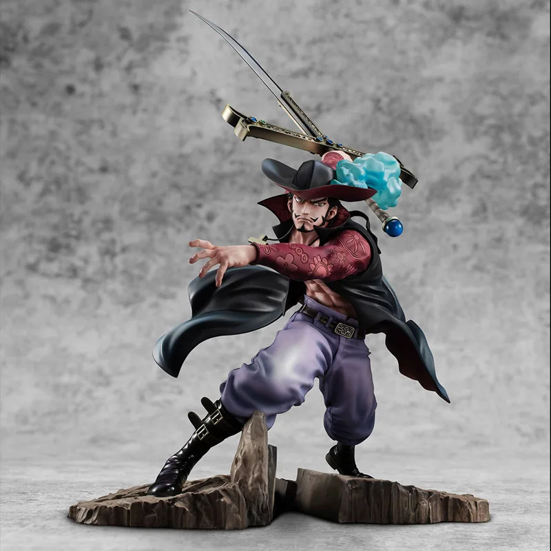 34 см новый аниме один кусок Dracule Mihawk фигурка боевой ver. ПВХ Фигурки Коллекционная модель игрушки подарок для детей