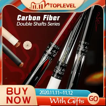 

KONLLEN JFlowers JF Billiard Carbon Fiber Pool Cue Stick Real Inlay Cue Technology 12 pieces in 1 Laminated Shaft with Extension