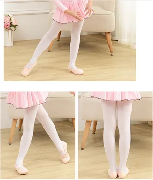

DHL 100pcs Flexible Nylon Girls Ballet Dance Tights Girls Kids Soft Tights Without Hole Ballet Dance Tights