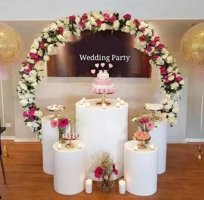 Свадебные фоны цилиндр круглая колонна большой железный арки для вечерние сцены цветок десертный стол высокий торт стенд столб Держатели