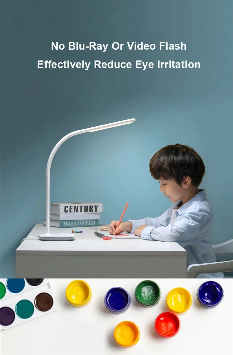 Xiaomi Mijia Table Lamp 3 10 Gear AA Level Smart Read Desk Lamp Bending Office Ra90 Voice Control Lights Eye Protection