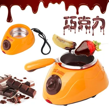 

2017 New Arrival Durable Stainless steel&Plastic Hot Chocolate Melting Pot Electric Fondue Melter Machine Set DIY Tool EU plug